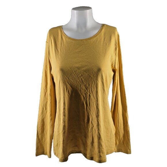Charter Club Tops - NWT CHARTER CLUB Women Top L(12-14) 100% Pima Cotton Yellow Pullover